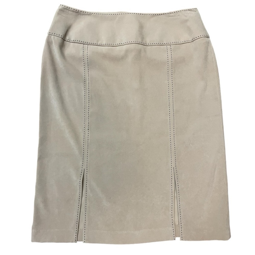 Lennie for Nina Leonard Faux Suede Skirt